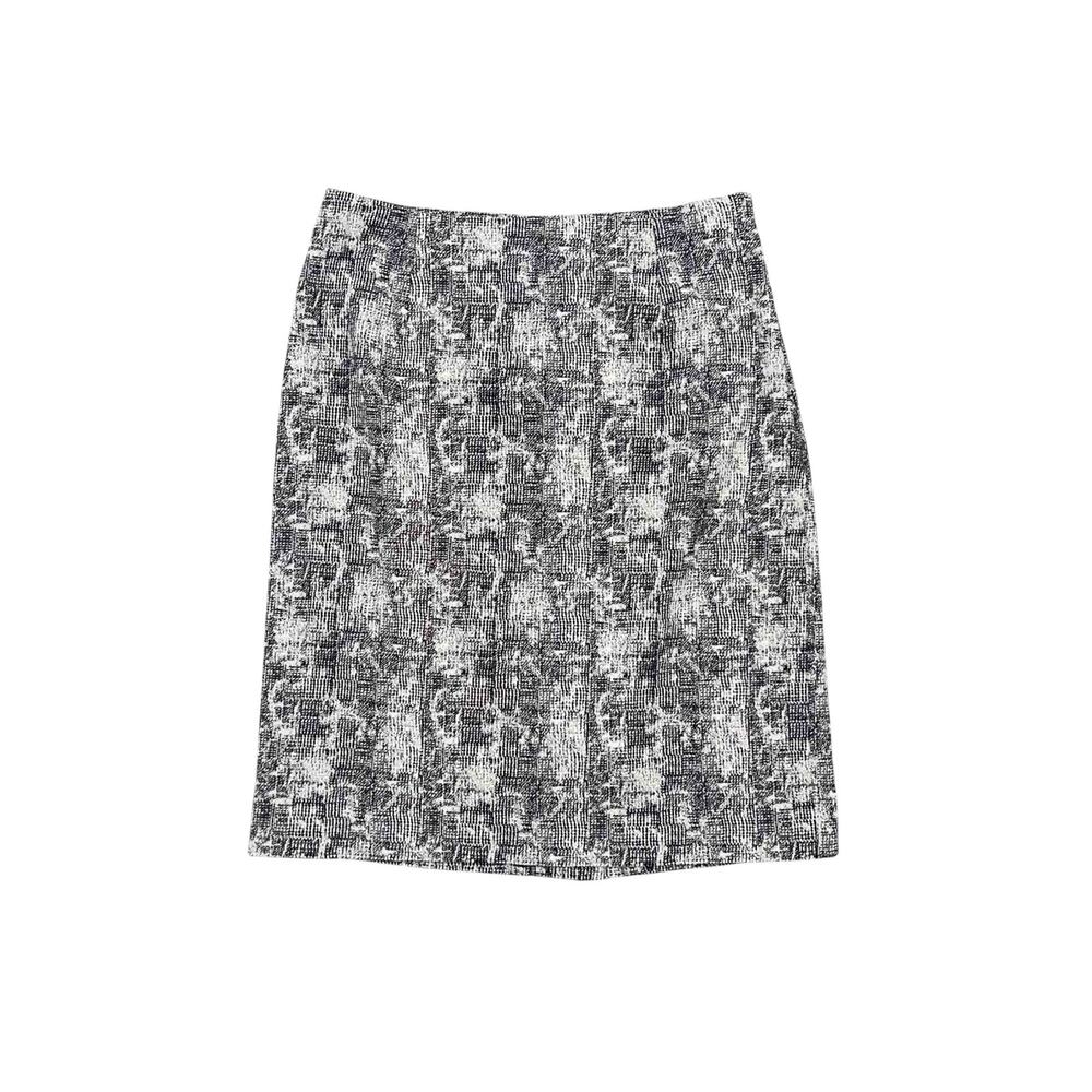 MM. Lafleur Noho Pencil Skirt 6 Black White Crackle Tailored Whimsygoth Career